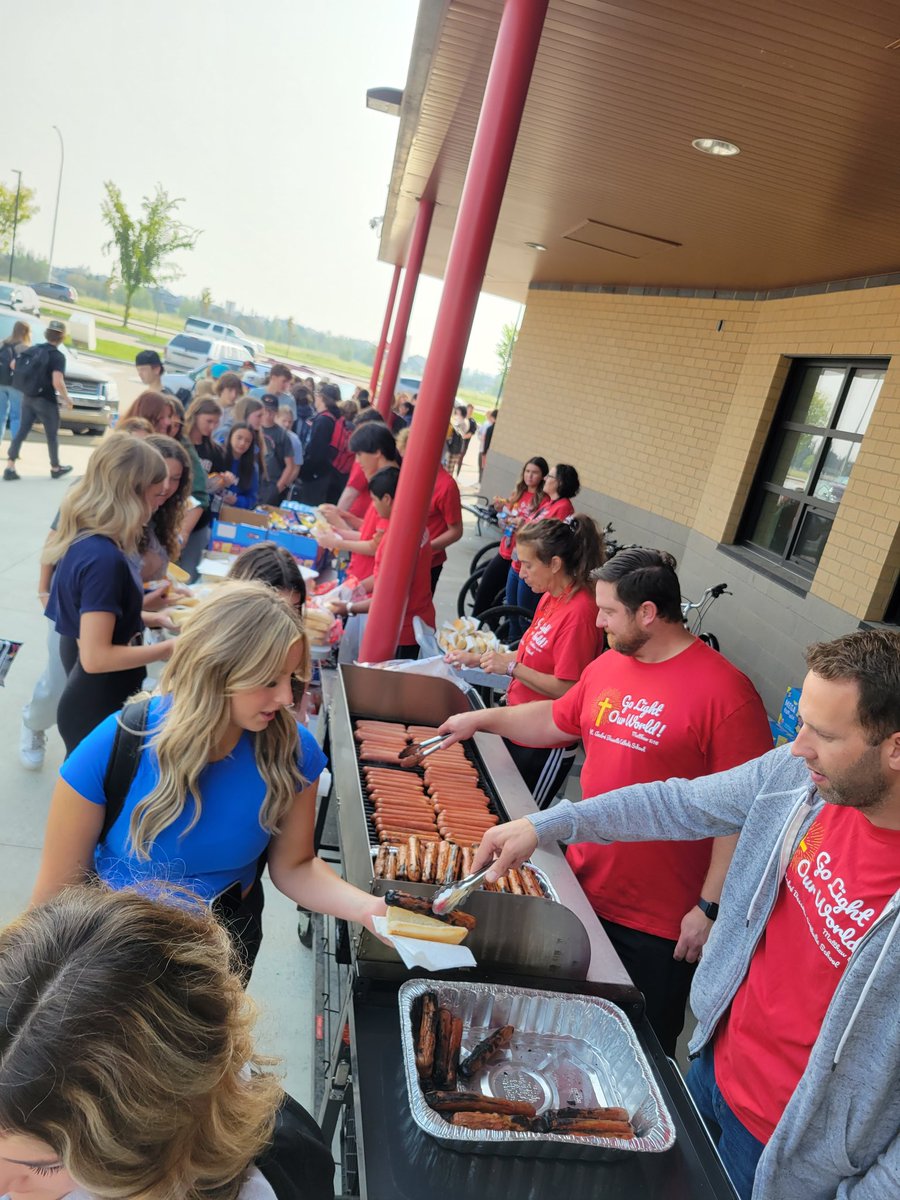What a great day to be a Cardinal!  We had an amazing welcome back assembly, complete with prizes and a bunch of pumped up students and staff, as well as a super BBQ courtesy of SAB Leadership! It's going to be a GREAT year of Faith and Learning!#WeAreCardinals