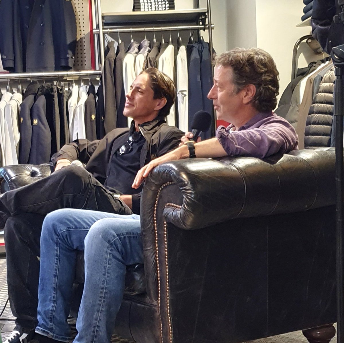 Well that was an excellent evening. Thank you <a href="/neverstraysfar/">Never Strays Far</a> @Belstaff <a href="/Ncnean/">Nc’nean Distillery</a> <a href="/nedboulting/">Ned Boulting 🏳️‍⚧️</a> <a href="/millarmind/">David Millar</a> <a href="/Petekennaugh/">Peter kennaugh</a> <a href="/LukeRowe1990/">Luke Rowe</a> 
Bring on the Tour of Britain :)