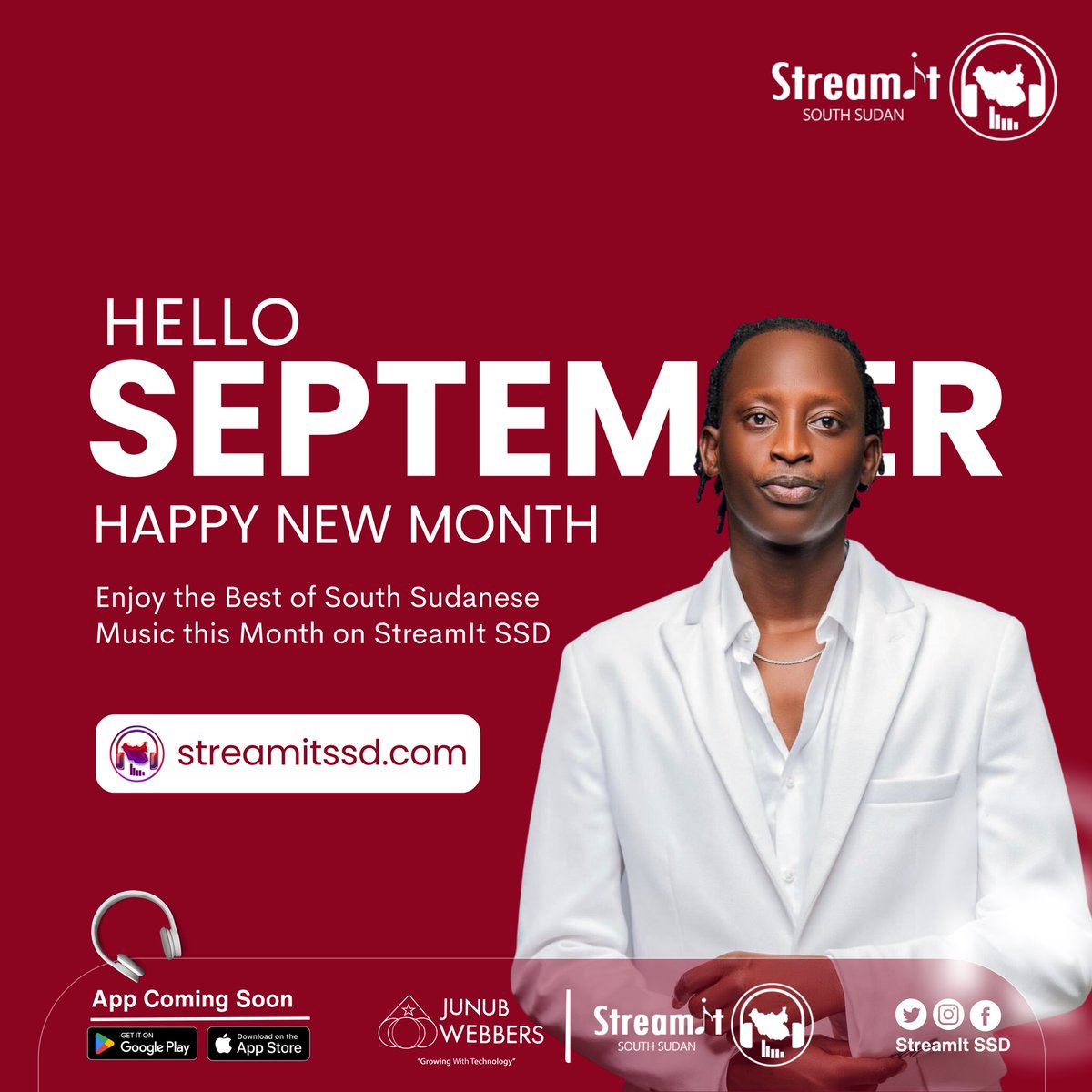 StreamitSsd's tweet photo. May this month bring joy and happiness to you all. Enjoy the best of South Sudanese Music on https://t.co/8cwoutVMMD #SSOX #SouthSudan #SouthSudaneseMusic https://t.co/myRt0AbukI