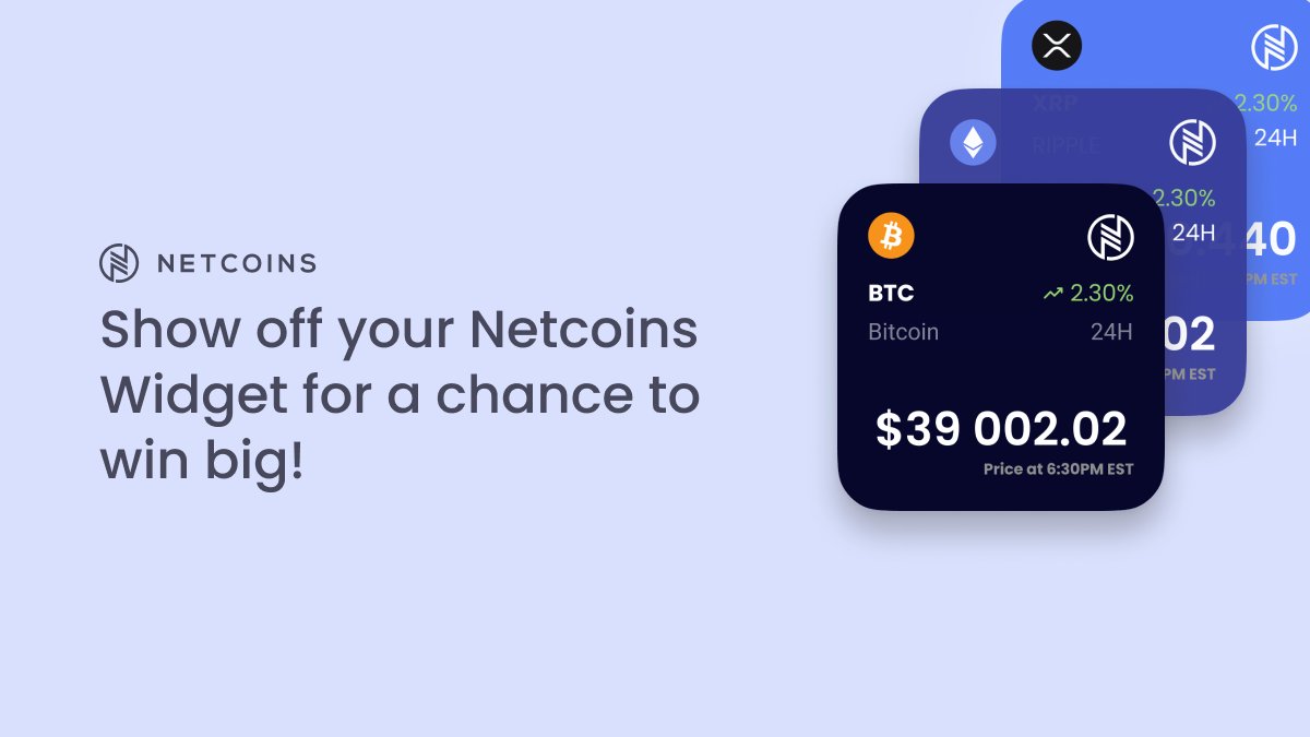 Netcoins's tweet photo. This long weekend, we're bringing you a Netcoins Widget Contest contest! 📸

We want to see how you've set up your home screen using our widget, the ultimate tool for always-on investors. 

Share a pic of your home screen, tag us, and you could be one of 3 lucky winners to snag an exclusive Netcoins hat!

Let your creativity run wild & show us how the Netcoins widget keeps you on top of your crypto game 24/7. 🎉