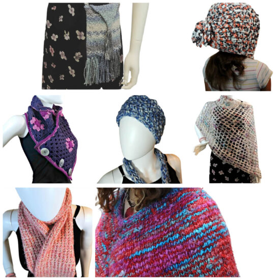 Knit and Crochet pattern ideas for thick &amp; thin yarn such as Universal Yarn Bamboo Bloom Handpaints. 
bit.ly/3sKnwrG