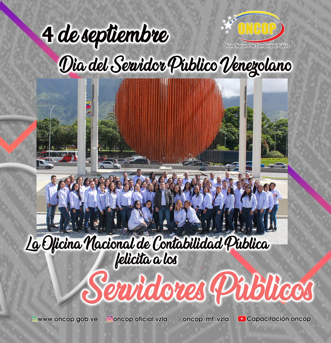 ONCOP_MF_VZLA's tweet photo. Hoy queremos reconocer y valorar el esfuerzo, dedicación y ética de todos los trabajadores que contribuyen a favor del desarrollo de nuestra nación.
 
Somos ONCOP… ¡Hacia una Gestión de Excelencia y Calidad!

#ConsolidandoLaTransparencia
#Aniversario
#23AñosdeÉxito https://t.co/2pm5sagaec