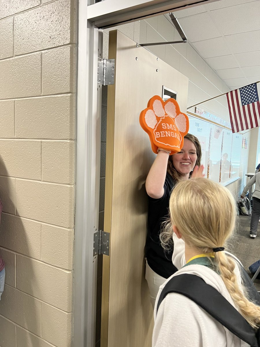 First week in the books at @salyardsms! We do 'high five Friday's' and it was awesome to see the staff and students get excited for it! Doing the little things that amount to #BengalMagic!