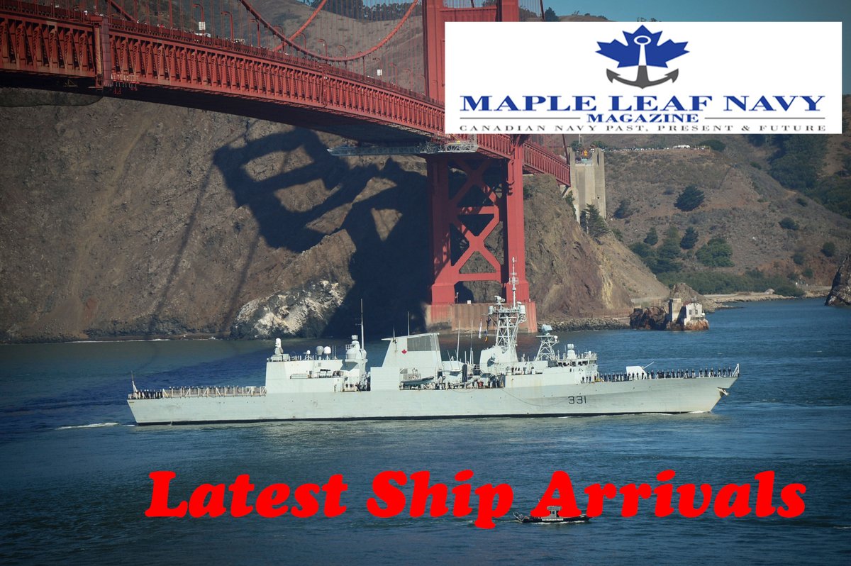 mapleleafnavy's tweet photo. #MapleLeafNavy Ship Arrivals Updated in new easy to read format - remember to check the archives if you can't find a vessel https://t.co/URpWQkWtEN https://t.co/e17Tg9Z03f