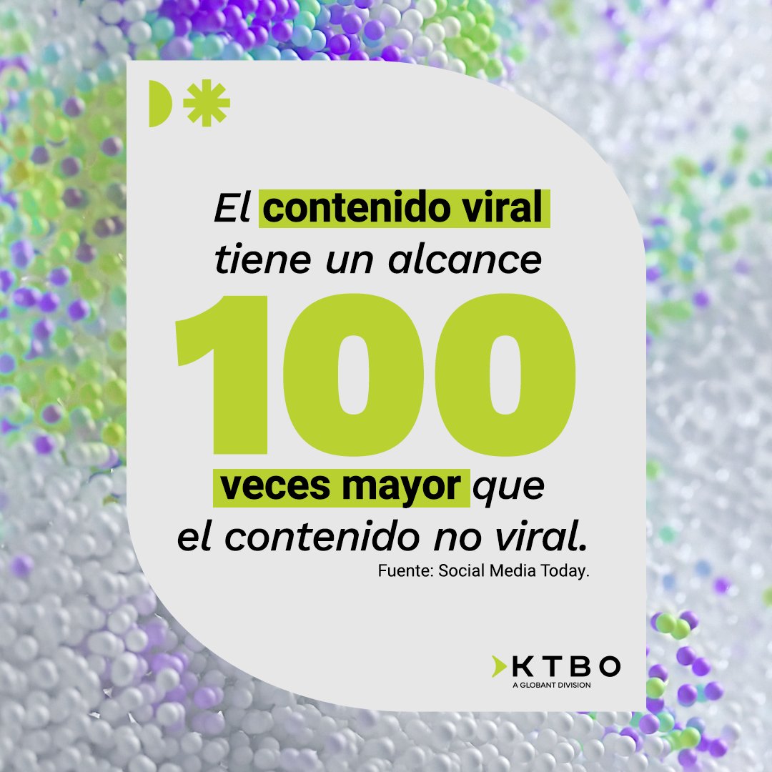 ¡La viralidad es una de las herramientas que está revolucionando la forma en que nos conectamos! 💥✨

Descubre más en el #BlogKTBO sobre este y otros temas de marketing. 

ktbo.com/blog/que-es-y-…

#KTBO #Viralidad #Marketing