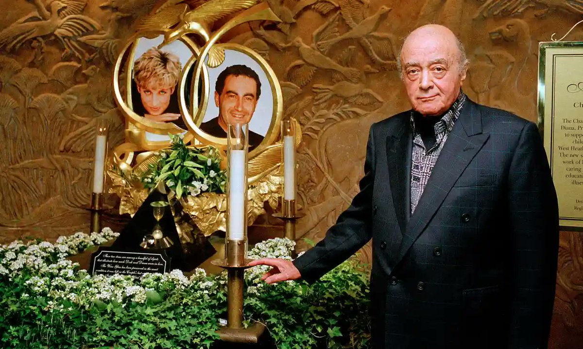 zimlive's tweet photo. #BREAKING Mohamed Al Fayed, the former owner of London's luxury department store Harrods and Premier League club Fulham has died aged 94. Al Fayed's son Dodi died in Paris car crash with his partner Princess Diana on August 31, 1997 https://t.co/AhZTOcIybp