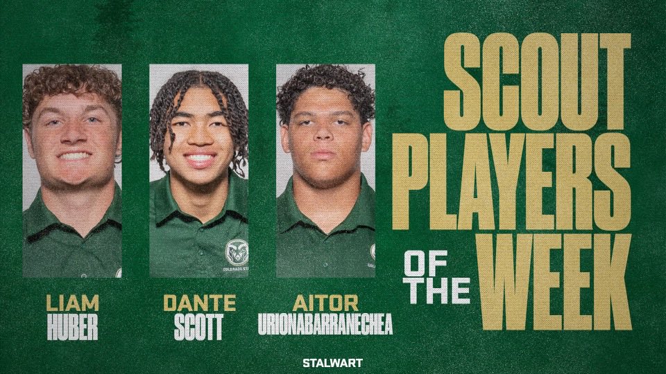 Congrats to our scout team players of the week. Great young guys who are making a difference for the Rams! #RamGrit🐏