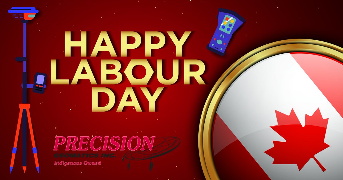 PrecisionGeo's tweet photo. Labour Day weekend is here,  We all worked hard this past year.

Precision Geomatics hopes that you enjoy the benefits of your labour with family and friends and have a relaxing long weekend.

#precisiongeo
#labourday
#surveying
#surveyor
#oilandgas
#construction https://t.co/PTWAmG2V0a