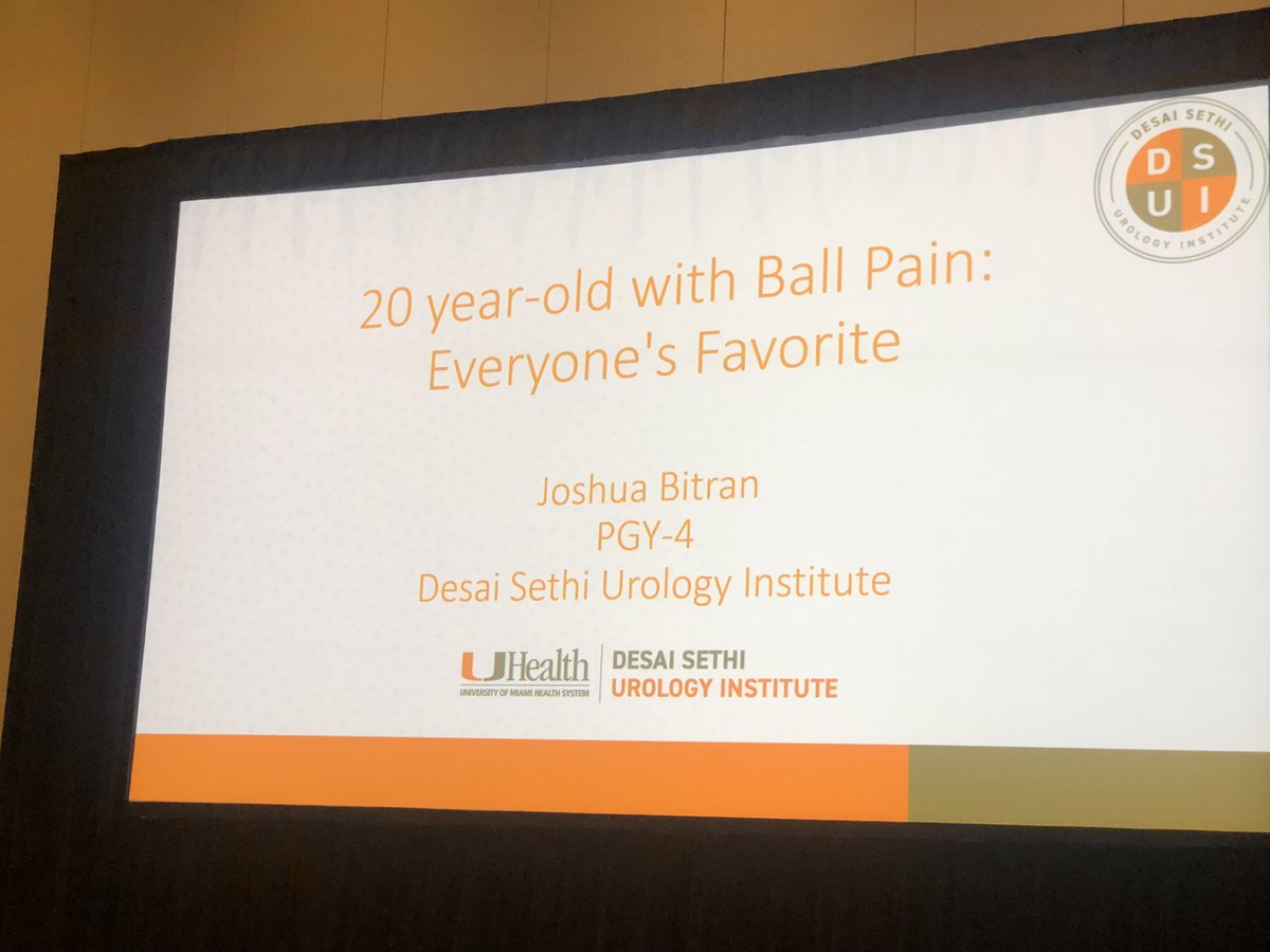 Fantastic presentation at pyelogram hour from <a href="/JoshuaBitranMD/">Joshua Bitran, MD</a> at #FUS2023 Very unusual presentation of  a very rare condition - Zinner syndrome. I was stumped