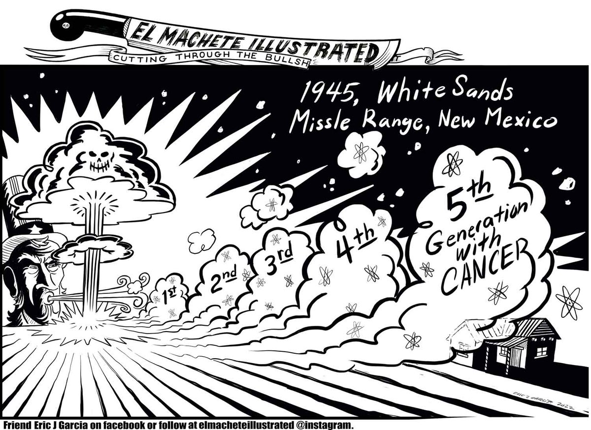 Hanford Challenge (@hanfordc) on Twitter photo 5/7 #Oppenheimer - #ExpandTheStory Check out <a href="/garciaink/">Eric J. Garcia</a>'s black-and-white drawing “Generational Blast.” Eric wrote an article and made this drawing after discovering that his family members are #downwinders.
Learn more hanfordchallenge.org/downwinders
#NuclearJustice #TrinityTest 5/7 #Oppenheimer - #ExpandTheStory Check out <a href="/garciaink/">Eric J. Garcia</a>'s black-and-white drawing “Generational Blast.” Eric wrote an article and made this drawing after discovering that his family members are #downwinders.
Learn more hanfordchallenge.org/downwinders
#NuclearJustice #TrinityTest