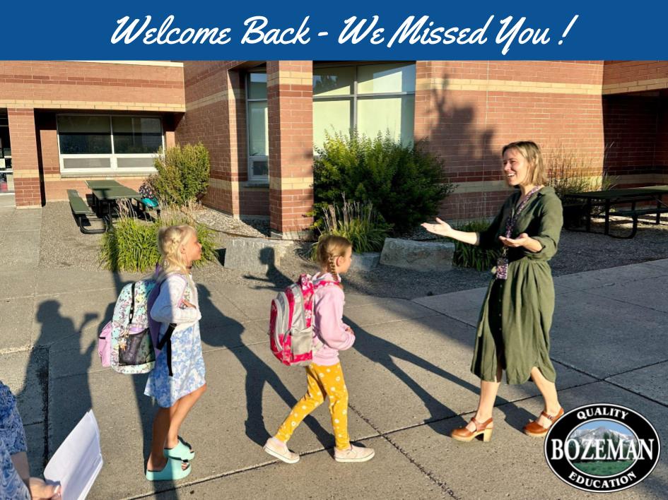 Bozeman Public Schools welcomed 7,500 students back to school this week. Here's to a fabulous year of teaching, learning, and growing. Thanks for your continued support of public education in Bozeman, MT. #BSD7
