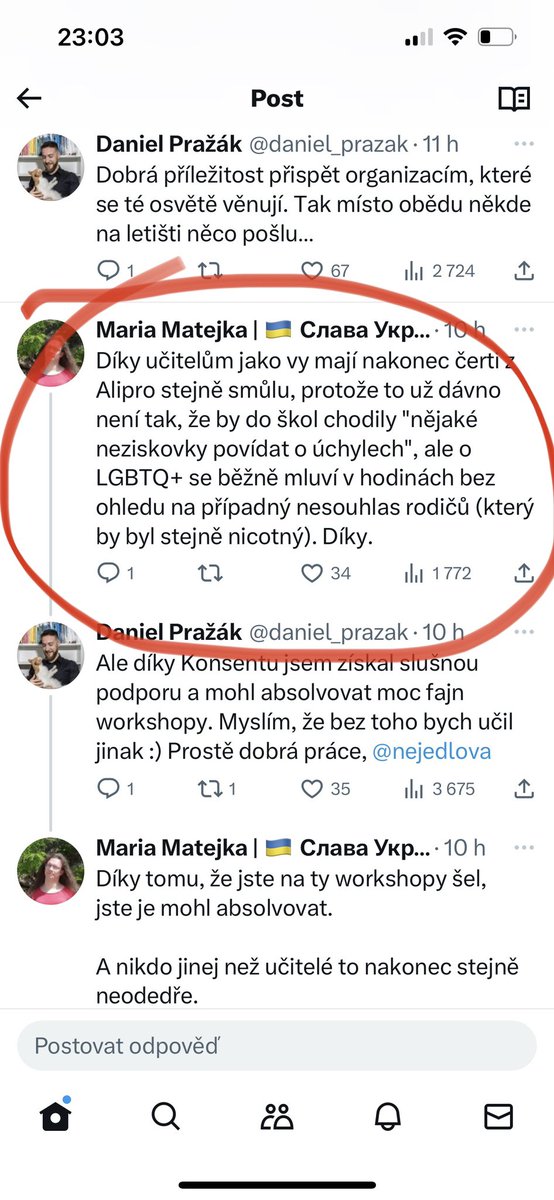 Naprosto šílená debata mezi učiteli. Když si  prohlížím co píší v těch svých profilech a představuji si, že reálně nabádají mé malé děti, ať si změní pohlaví, že je to jen na nich (ano, to si tam píšou), úplně mě mrazí. Nesouhlas rodičů s jejich výukou je "nicotný". Když si