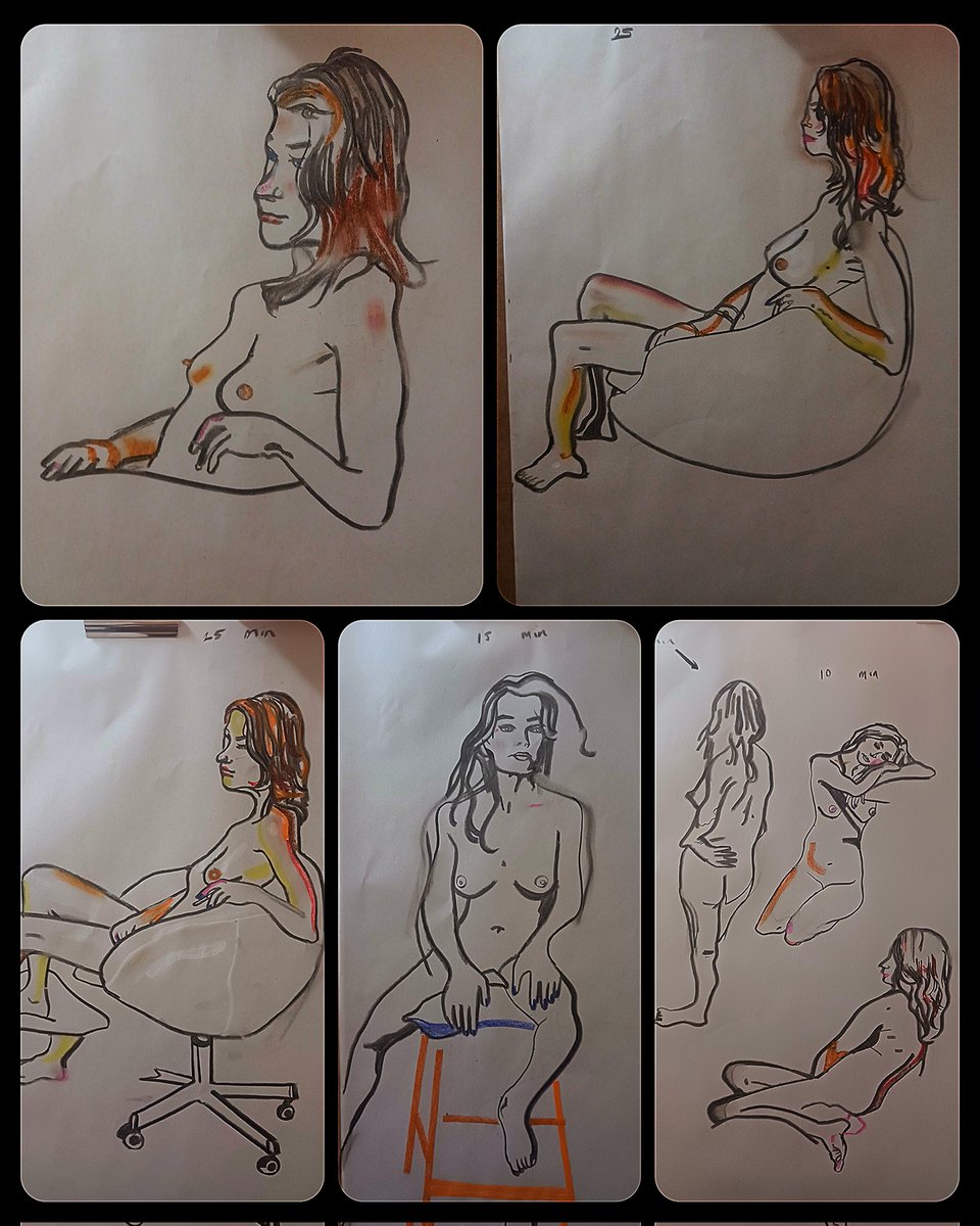 22peteroconnor's tweet photo. Anna. Lifedrawing poses @ Rathmines.
Charcoal sticks and color pastels.
#lifedrawing #model #poses #pastel #colorpastel #charcoal #charcoalsticks https://t.co/dIbUVPjRsy