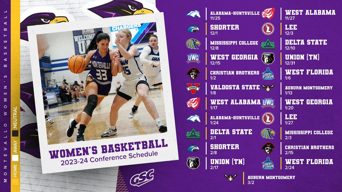 MontevalloWBB's tweet image. THE 2023-24 SCHEDULE IS HERE!!!

Check out our GSC matchups ⤵

#TogetherWeRise