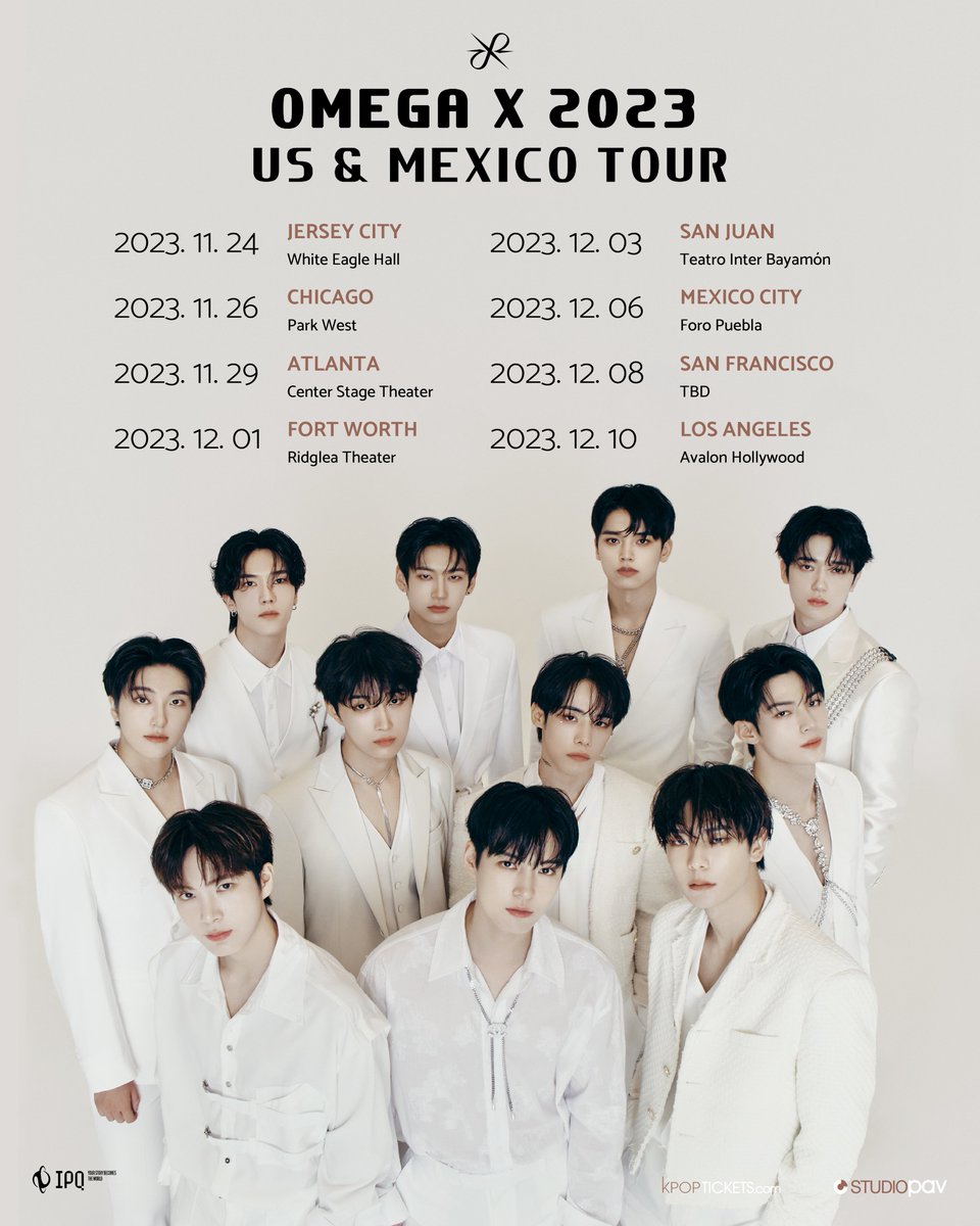 #FORX mark your calendars📅 and check the venues for ✖OMEGA X 2023 US &amp; Mexico Tour✖

Where will you see <a href="/OmegaX_official/">OMEGA X Official</a>?! Stay tuned for more ticket info 🎟

#OMEGAX #오메가엑스 #OMEGAXinUSA #OMEGAXinCDMX