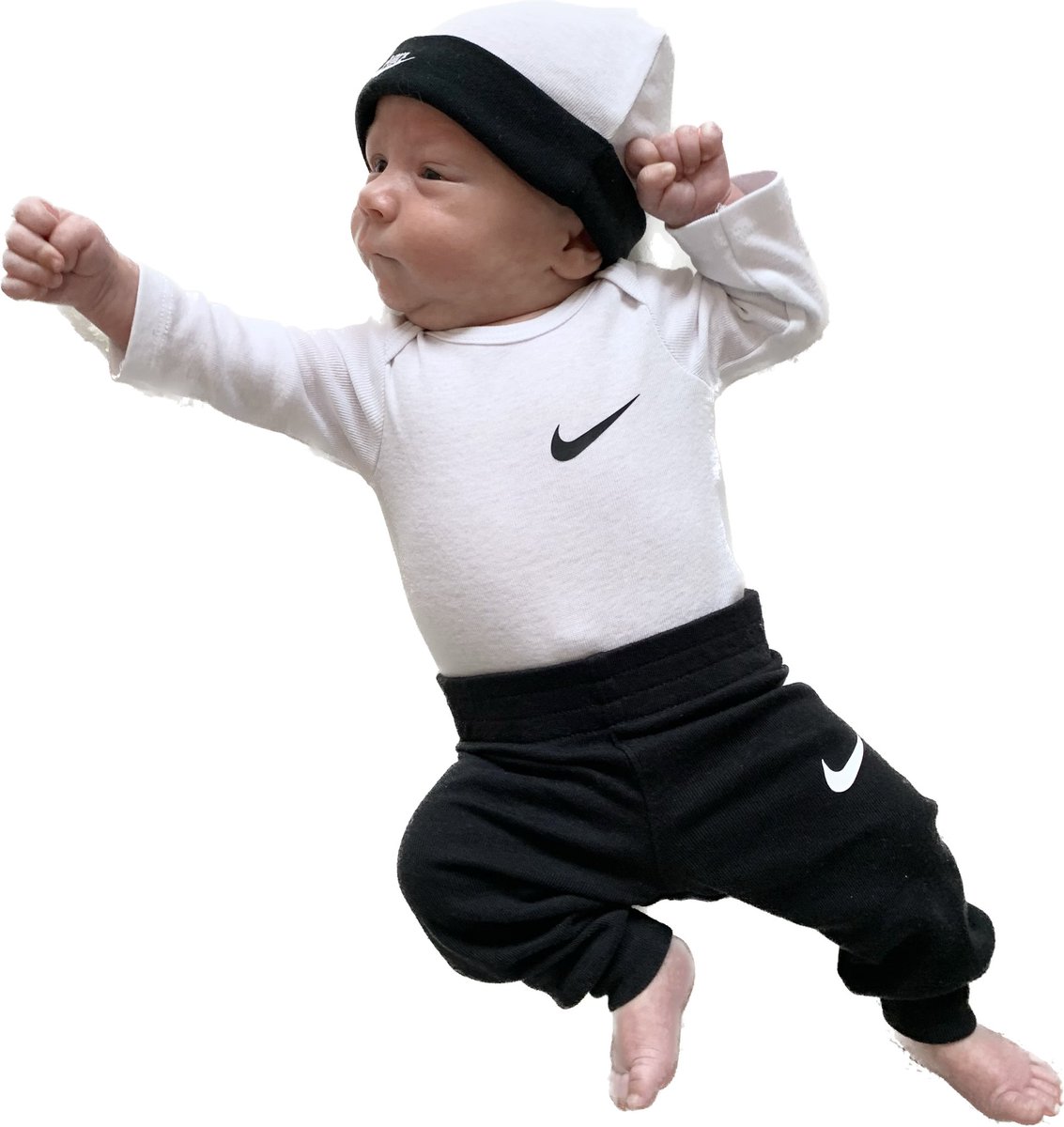 MelsBells89's tweet photo. @Nike here’s my little man striking a couple of poses in your threads! #NikeBaby #JustDoIt https://t.co/cb5QdH0lf9