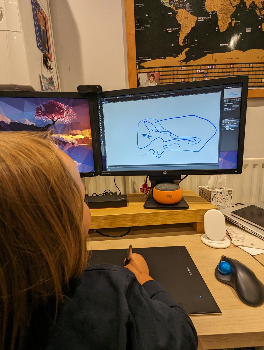 The boy wanted to do some painting at 10pm, I decided this was a good compromise. #digitalart <a href="/XPPEN/">XPPen</a> <a href="/clipstudiopaint/">CLIP STUDIO PAINT</a>