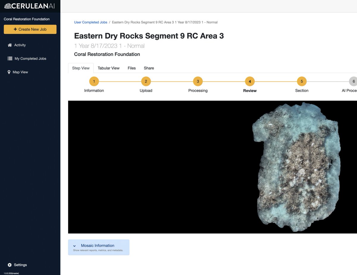 coralcrf's tweet image. In this #FridayFieldUpdate we are now beta-testing our photomosaic platform, CeruleanAI, in our Key West satellite office. This means that we will soon be able to roll out this platform to other organizations, democratizing access to this important tool! bit.ly/45SZXLP