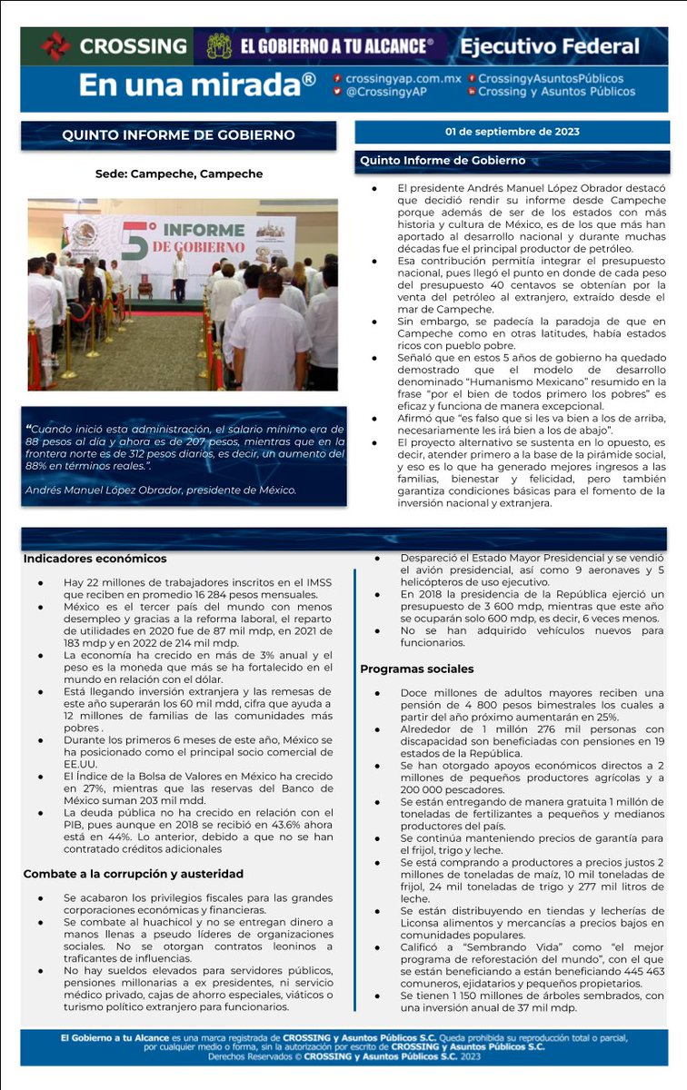 CrossingyAP's tweet photo. 📑👨‍🦳
 
📌Consulta aquí los puntos relevantes del #QuintoInformeDeGobierno del presidente @lopezobrador_.

#CrossingyAP https://t.co/XfMVW7hjer