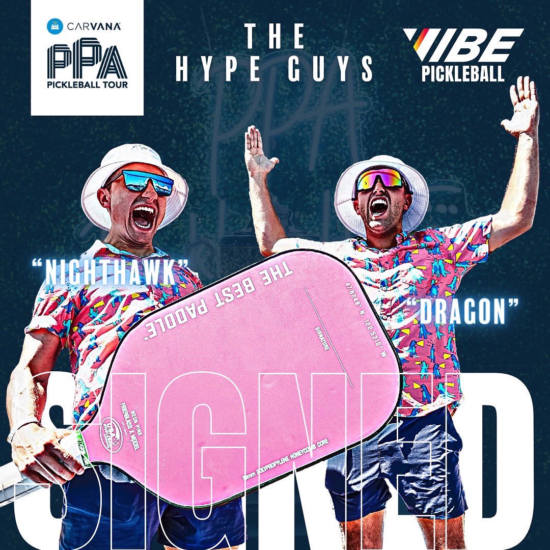 Carvana PPA Tour (@ppatour) on Twitter photo THIS IS NO JOKE‼️ Erik “Nighthawk” Iverson & Canton “Dragon” O’Donnell, more commonly known as The Hype Guys, are the Official Crowd Engagement Specialists of the PPA Tour! 👏 Get HYPED!! 🙌🎉🪩🕶️ <a href="/thehypeguys_pb/">The Hype Guys</a> THIS IS NO JOKE‼️ Erik “Nighthawk” Iverson & Canton “Dragon” O’Donnell, more commonly known as The Hype Guys, are the Official Crowd Engagement Specialists of the PPA Tour! 👏 Get HYPED!! 🙌🎉🪩🕶️ <a href="/thehypeguys_pb/">The Hype Guys</a>