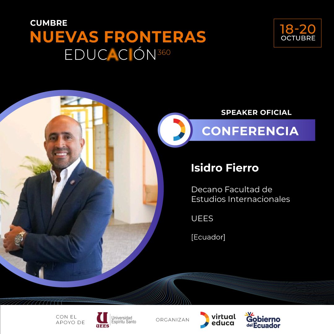 virtualeduca's tweet photo. Líderes educativos se unen a la #CumbreNuevasFronteras 📚🌎
Estas personalidades nos darán una visión amplia de la educación en América Latina y el mundo.
Regístrate en: https://t.co/Cx1e500GUM
@uees_ec @EduSuperiorEc @kentstate
#NuestroTrabajoContinúa #VirtualEduca https://t.co/aNj3Ll8Yry