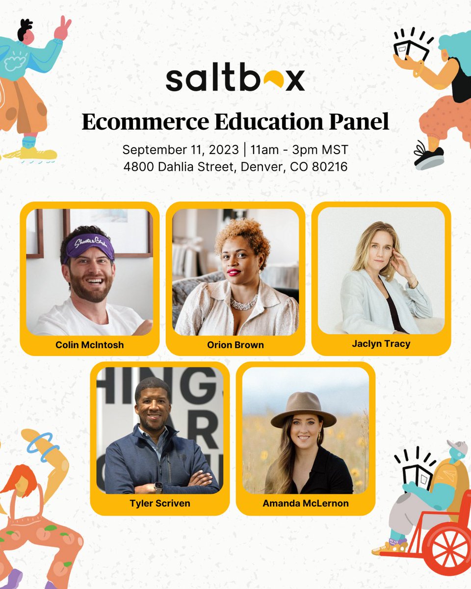 ❗️ RSVP to the #SaltboxAcrossAmerica Denver ecommerce education panel before they're gone! The panel will be from 11:30am - 12:30pm on 9/11. ➡️ RSVP at the link in our bio! #JoinSaltbox #Denver #DenverEntrepreneur #DenverEcommerce #DenverMaker #DenverSmallBusiness