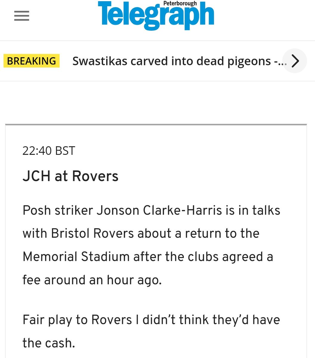 PeterSubbuteo's tweet image. peterboroughtoday.co.uk/sport/football… 🤷‍♂️

#JCH #Clarke_Harris