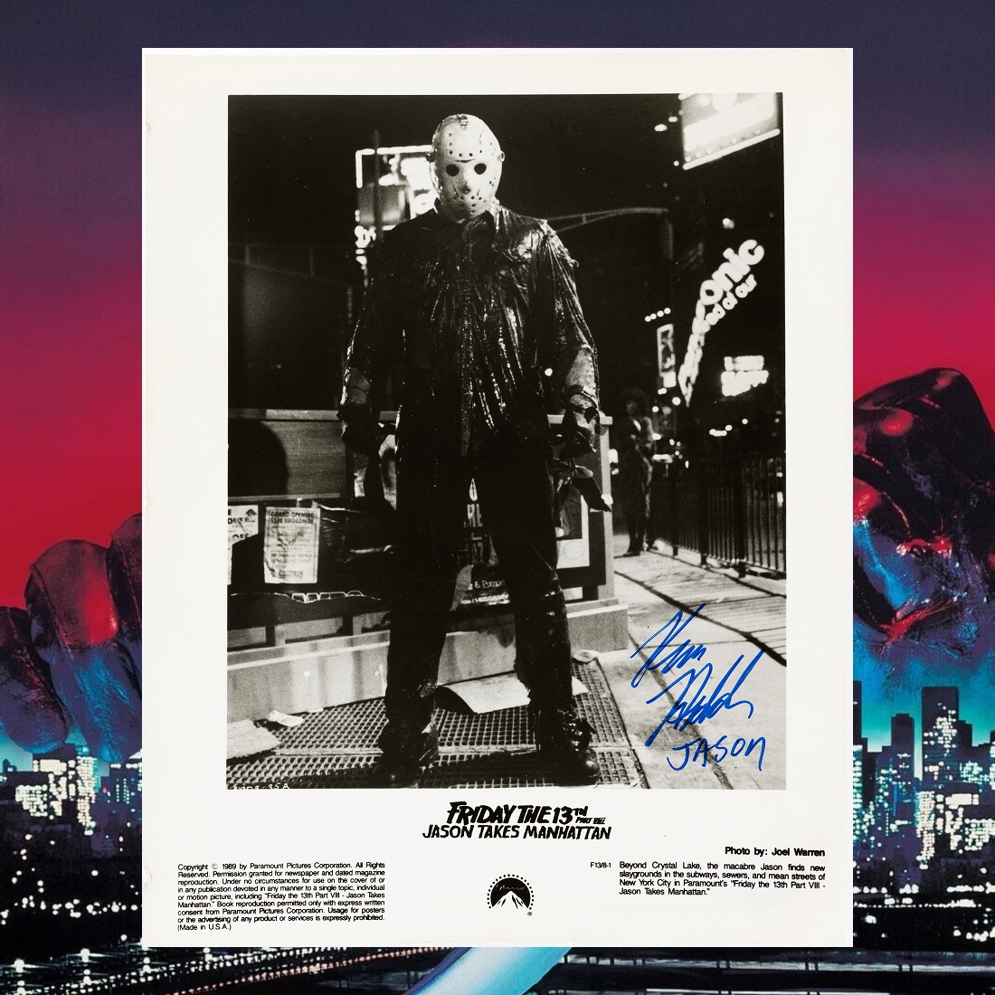 HakesAuctions's tweet image. SEPTEMBER AUCTION PREVIEW! We're early for #FridayThe13th, but we had to share this piece signed by #JasonVoorhees actor #KaneHodder! Bidding starts Sept. 4 at @HakesAuctions!️
#JasonTakesManhattan #autograph #80shorror #slashermovies #horrormovies #horrorfan #kikikimamama