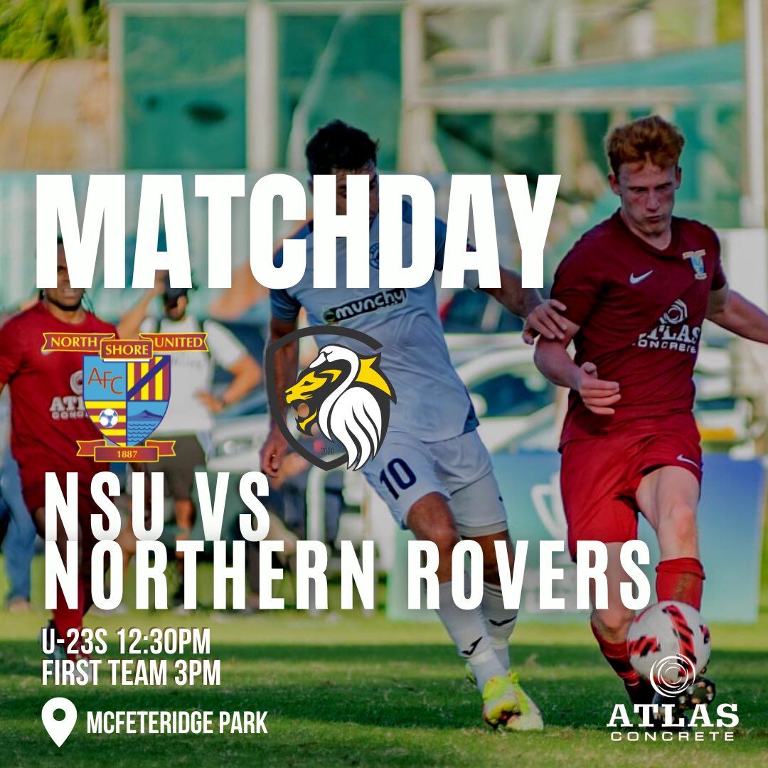 It’s match day for our first team and u 23s!

Head up the the road to McFetridge park to watch us take on Northern Rovers in our last away day of 2023 season