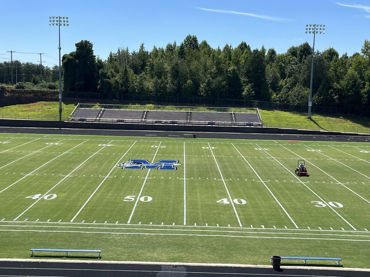 Maiden football is back at home tonight against Watagua HS. Big thanks to the Field Crew for the awesome job they do getting our field ready for Friday Nights Under the Lights!. Go Big Blue!