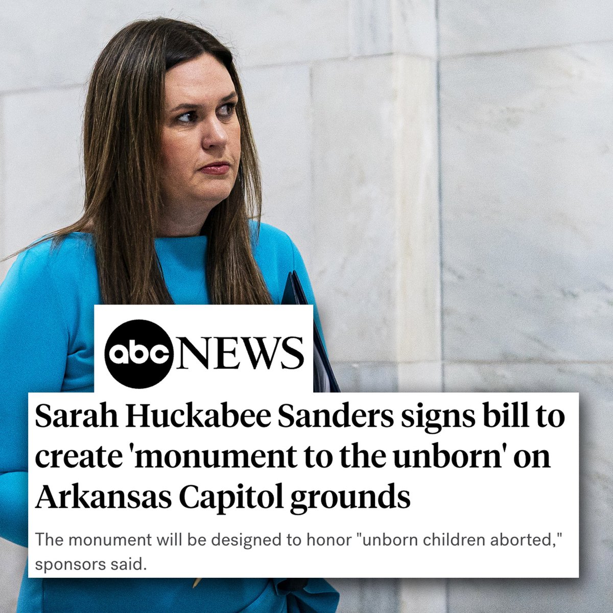 thetrueshelby's tweet photo. Y’all, take a guess who sponsored the aborted fetus statue that’s going up at the Arkansas Capitol?!?

HINT: meow https://t.co/851OyhbEyz