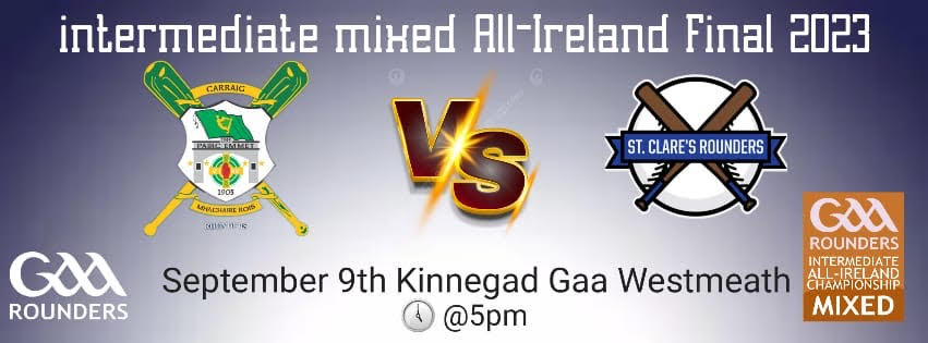 To finish Saturday's action and the #GAARounders2023 Intermediate season, we have an all Ulster affair in the Mixed Final. <a href="/CRounders/">CARRICK ROUNDERS</a> go toe to toe with St Clare's. Ge down to Kinnegad on Saturday for a 1:30pm pitch in. Here is the link to the tickets universe.com/events/gaa-rou…