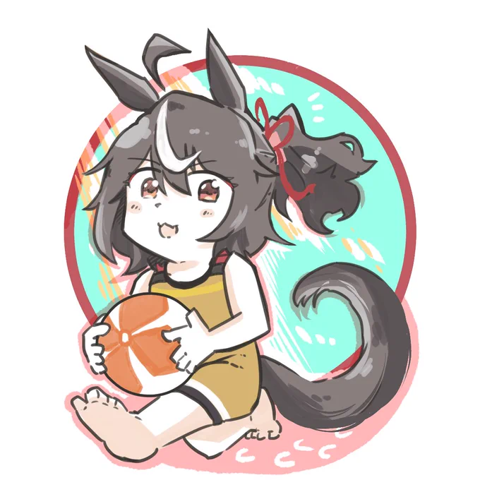 ちっこいキタサトのプール#ウマ娘#キタサンブラック #サトノダイヤモンド 