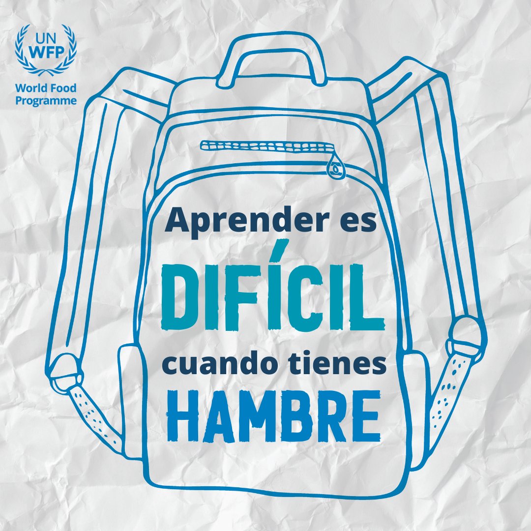 ONU_es's tweet photo. Las comidas escolares son una fuente vital de nutrición para millones de niños, especialmente en zonas de conflicto.

Conoce el trabajo de @WFP_es para mantener a los estudiantes alimentados, saludables y concentrados en sus estudios. https://t.co/Yb0P0sh5iK https://t.co/UEmOED7gUN