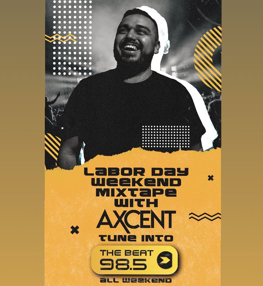 Starting tonight going through till Monday I’ll be in the mix on 98.5 The Beat so tune in! 🎵🎵