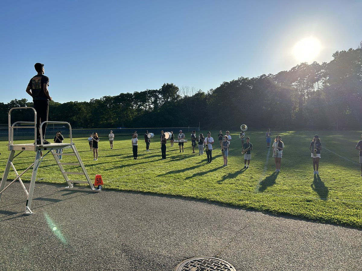 treichE213's tweet photo. Last day of band camp 2023 is in the books! Pumped for game day tomorrow! #MarchingMustangs are going to bring it at halftime! #Kiss2023 @MarlboroHSinNJ @MHSMusicBooste1  @MustangDance https://t.co/mM9hbvjhtr