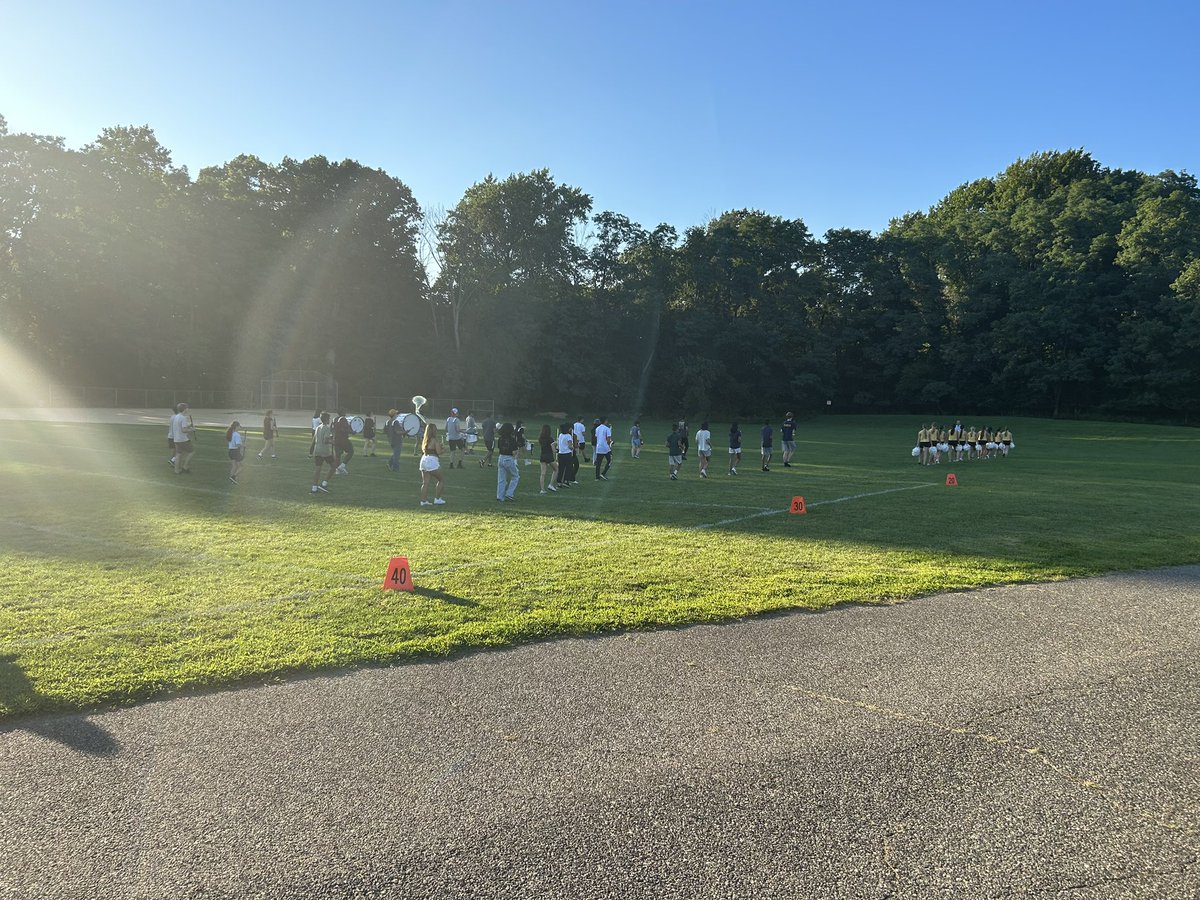 treichE213's tweet photo. Last day of band camp 2023 is in the books! Pumped for game day tomorrow! #MarchingMustangs are going to bring it at halftime! #Kiss2023 @MarlboroHSinNJ @MHSMusicBooste1  @MustangDance https://t.co/mM9hbvjhtr