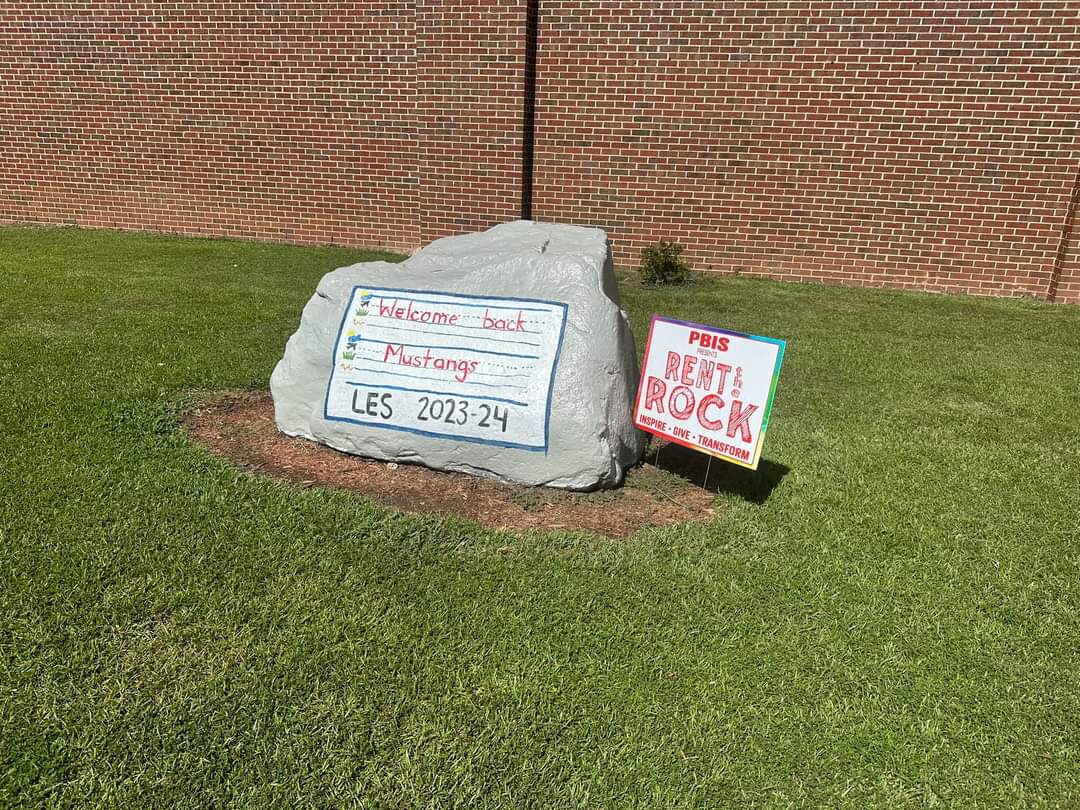 Did you know you can rent the rock??? You can paint it to celebrate birthdays, accomplishments, or even your favorite student! When you do, you support our PBIS (Positive Behavioral Interventions and Supprt) Program to help us celebrate our students.
Contact Ms. Keith to reserve.