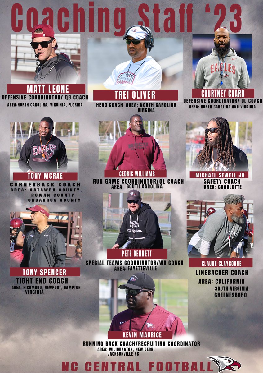 Our 2023 coaching staff is ready for action this weekend. #BeGreat 🦅🦅🦅