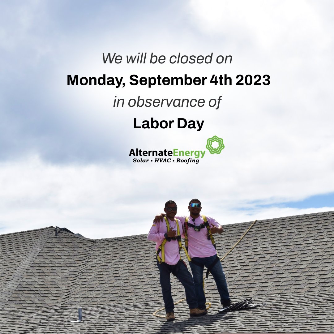 aeihawaii's tweet photo. We will be closed on Monday, September 4th, 2023. Our office will be back open on Tuesday, September 5th. You can always find us at https://t.co/4lNrBwpYUC. Mahalo.

#hawaii #oahu #solarenergy #oahulife #hawaiilife #sun #solar #sustainability #cleanenergy #cleanenergyfuture https://t.co/oDfBG0i6Ax