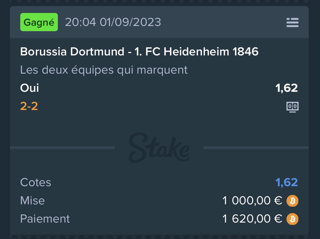 PronosSnake's tweet image. ➡️ Les 2 équipes marquent a Dortmund 1.62✅ #TeamParieur