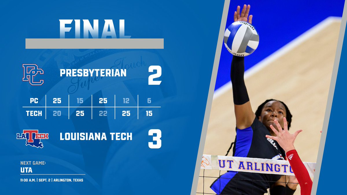 BlueHoseWVB's tweet photo. FINAL  

Stats Leaders  
C. Williams - 11 Kills 
K. Bailey - 17 Assists 
A. Baranski - 15 Assists
S. Del Valle - 14 Digs 
C. Aulbaugh - 14 Digs     

PC plays UTA on Saturday, Sept. 2 at 11:30 a.m.  

#GoBlueHose | #PCVB | #possible https://t.co/LA5OjXLxpT