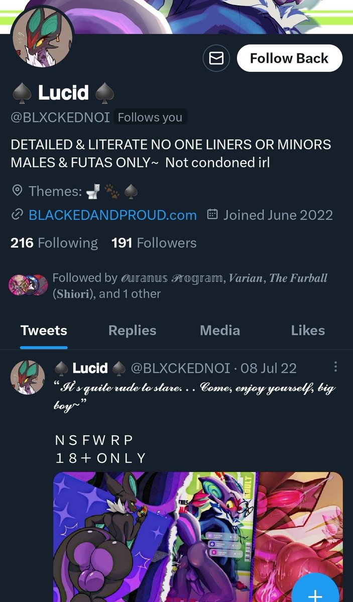 God DAMN IT

The @ is @/BLXCKEDNOI

I'll tag those who are following him so they can block him.