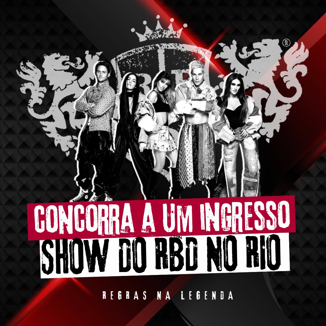 rbdmaniaco's tweet photo. ÚLTIMA CHANCE: concorra a 1 ingresso pista/cadeira para o show do RBD no Rio (09/11)

Para participar, basta:
- Seguir @rbdmaniaco, @tracklist e @avisatracklist
- Dar RT neste tweet
- Fazer posts com a tag #AvisaTracklist, comentando o vídeocast do Track, que vai ao ar às 19h30 https://t.co/JQjPhvKfRH