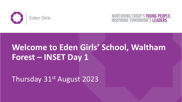 edengirlsWF's tweet image. We have had two fantastic #inset days here @edengirlsWF - On day 1 we reflected on the past year, shared our #GCSE success and vision for the coming year. @MuftiPatel delivered an #inspiring message to all staff. #wearestar