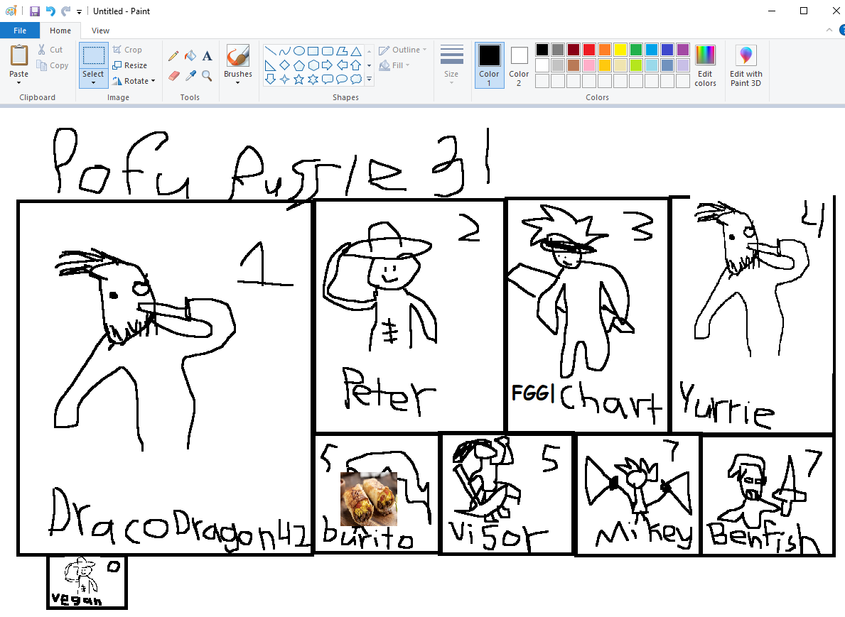 petermagician_'s tweet photo. Thanks to everyone who made it to pofu pussle, this was really last minute so I'm glad it wasn't a wasteland
1.@Draco_Dragon_42 
2. me
3. @ChartSol 
4. @slayerYurrie   
5. Burrito
5. @VisioN_NiL 
7. @Mikeyballs69 
7. CircuitSturgeon/Benfish https://t.co/WKRKJj1wjv