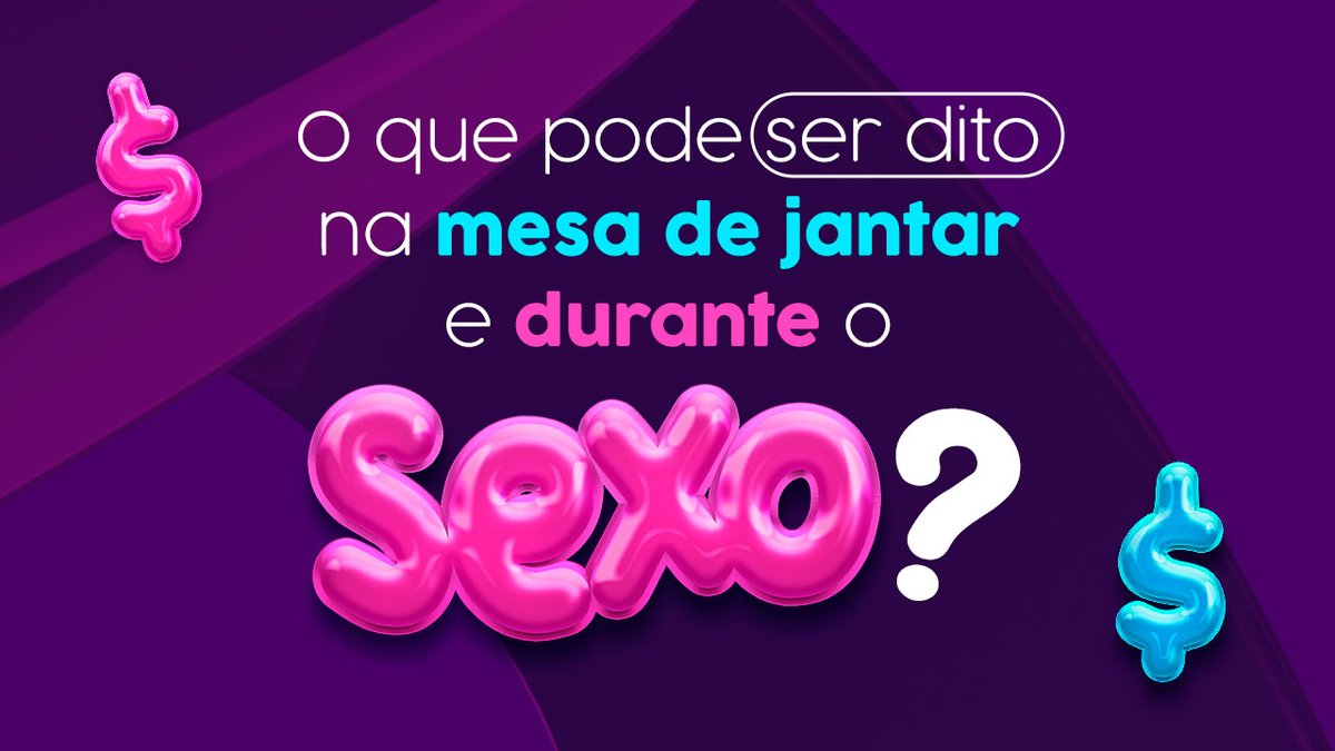 Chegando o Dia do Sexo e uma brincadeira valendo 50 de bônus para os ganhadores se esbaldarem no 6/9. Dê RT e comenta aí coisas que podem ser ditas na mesa de jantar e durante o sexo e concorra. 

Serão 6 ganhadores (um por CPF). Resultado dia 05/09.