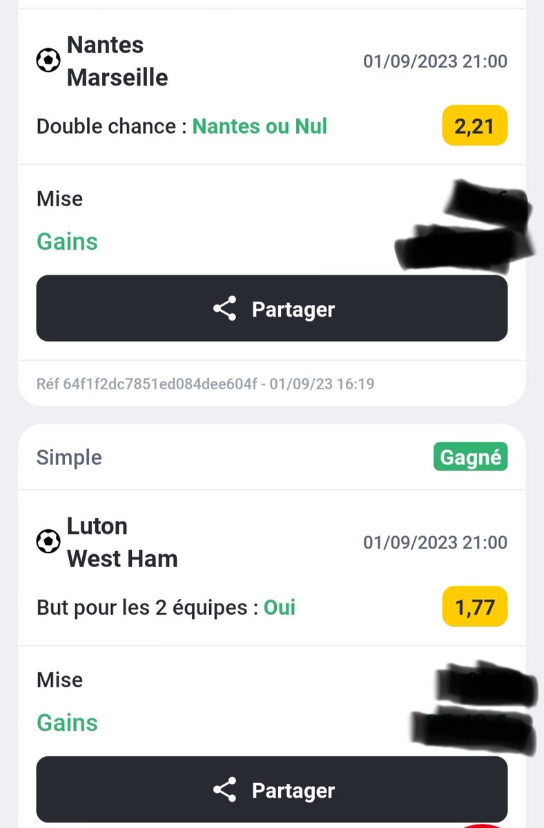 ton_prono's tweet photo. 📊 Bilan de la soirée: 4/4✅

🇮🇹 SerieA:
Sassuolo-Hellas : LDEM ✅
AS Rome- AC Milan : Nul/Milan ✅

🇨🇵 Ligue1 : 
Nantes-Marseilles : Nantes/Nul ✅

🏴󠁧󠁢󠁥󠁮󠁧󠁿 Première League :
Luton-West Ham : LDEM ✅

#TeamParieur #TeamParieurs #Prono #Ligue1UberEats #SerieA #PremiereLeague #Betclic https://t.co/IjB7JYqzp5