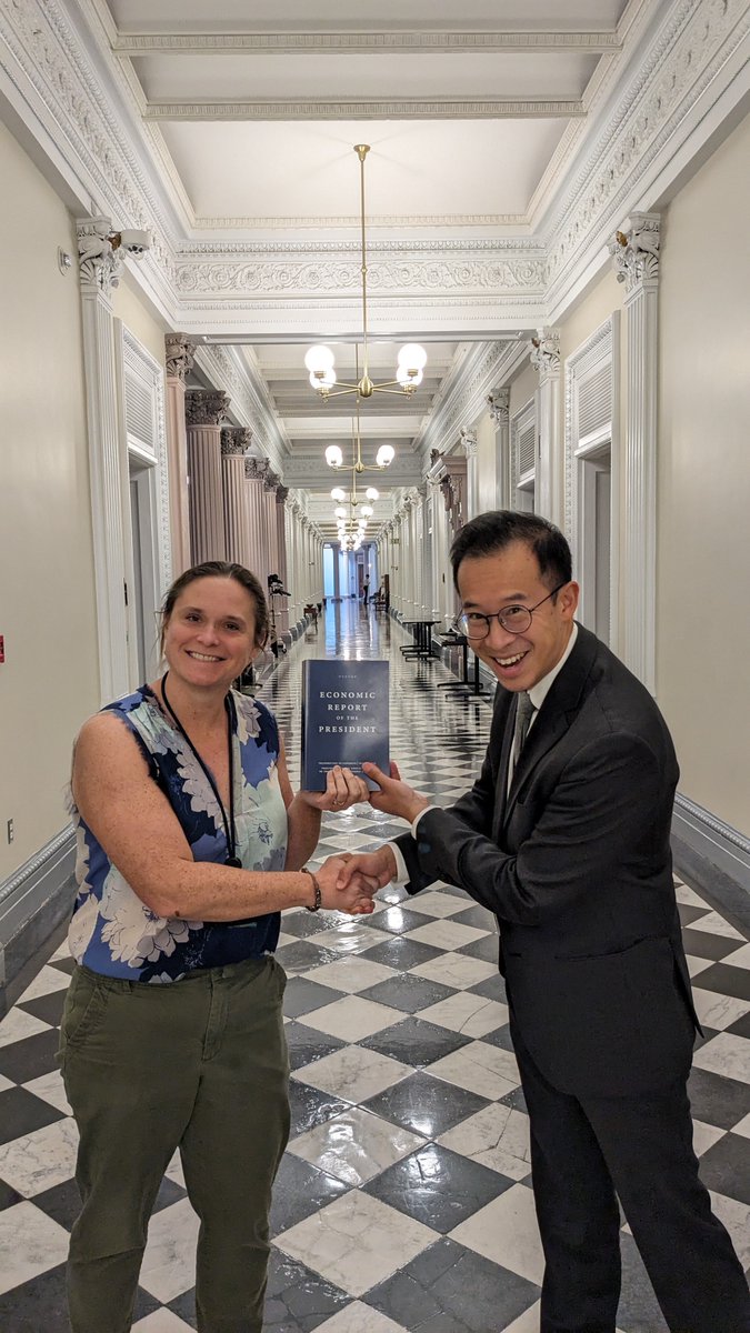 Its been an amazing year serving @WhiteHouseCEA but now handing the baton of climate and environment policy to <a href="/kyle_c_meng/">Kyle Meng</a>. Couldn't be in better hands.