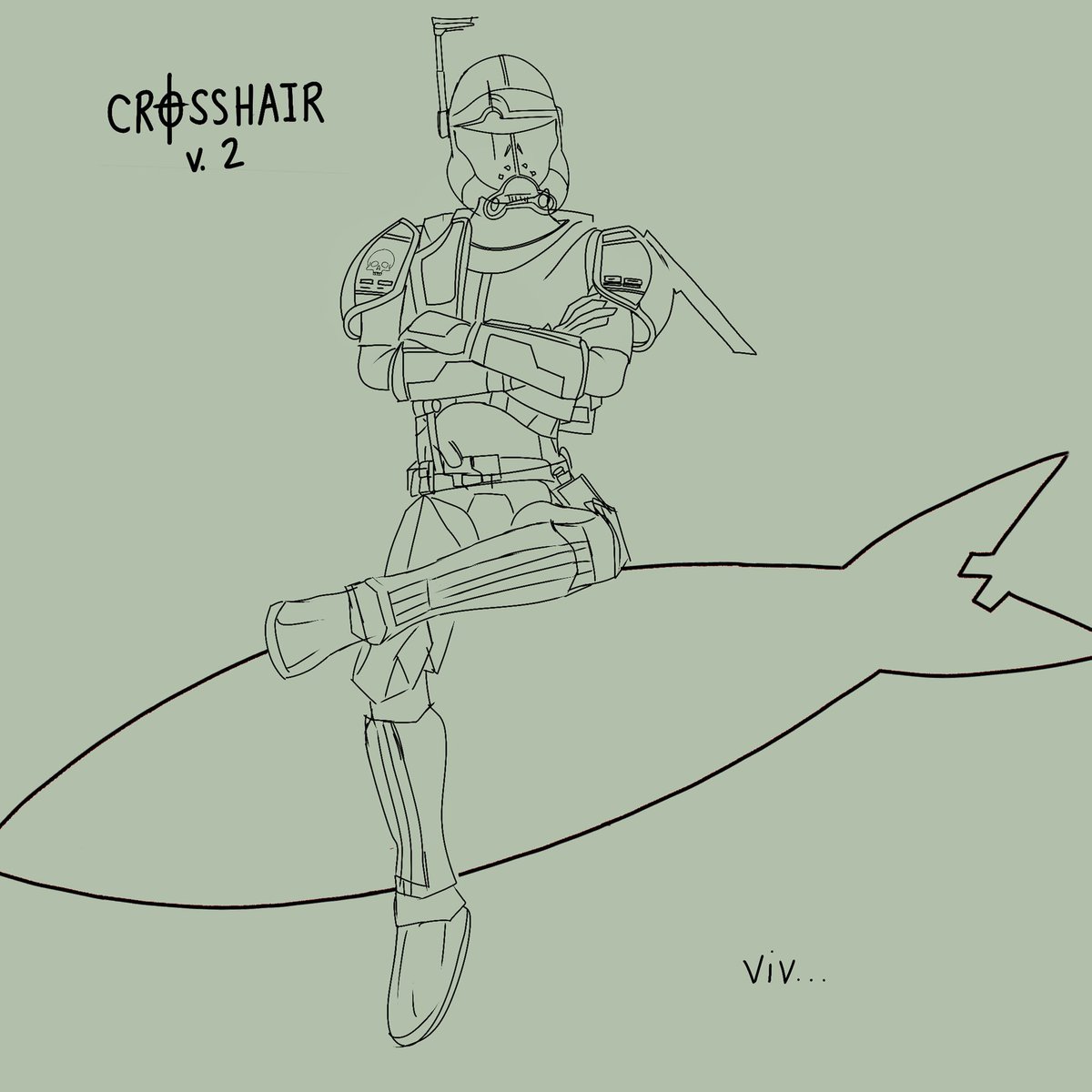 Wasn’t completely happy with Crosshair’s design. Here’s another pose for him that I might try 💭[wip] #StarWars #thebadbatch #badbatchcrosshair